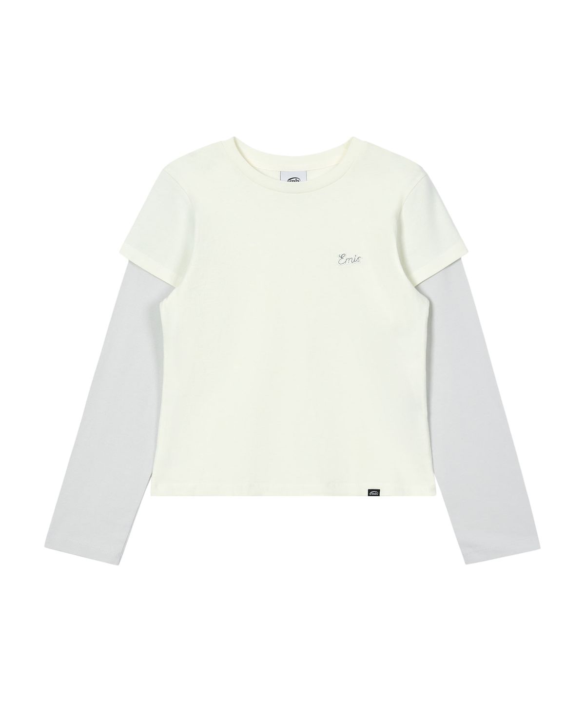 이미스(EMIS) (W) LAYERED LS T-SHIRT-CREAM
