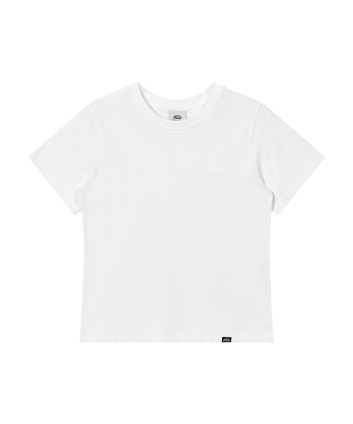 이미스(EMIS) (W) MONO LOGO PRINT T-SHIRT-WHITE