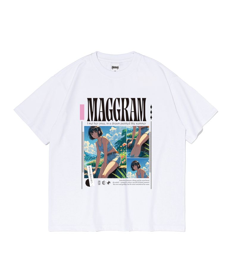 (박스티) MAGGRAM 라이크 썸머 반팔 티셔츠 (화이트)