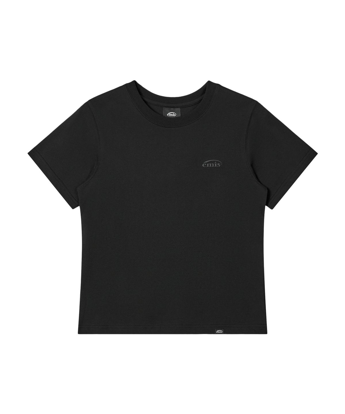 이미스(EMIS) (W) MONO LOGO PRINT T-SHIRT-BLACK