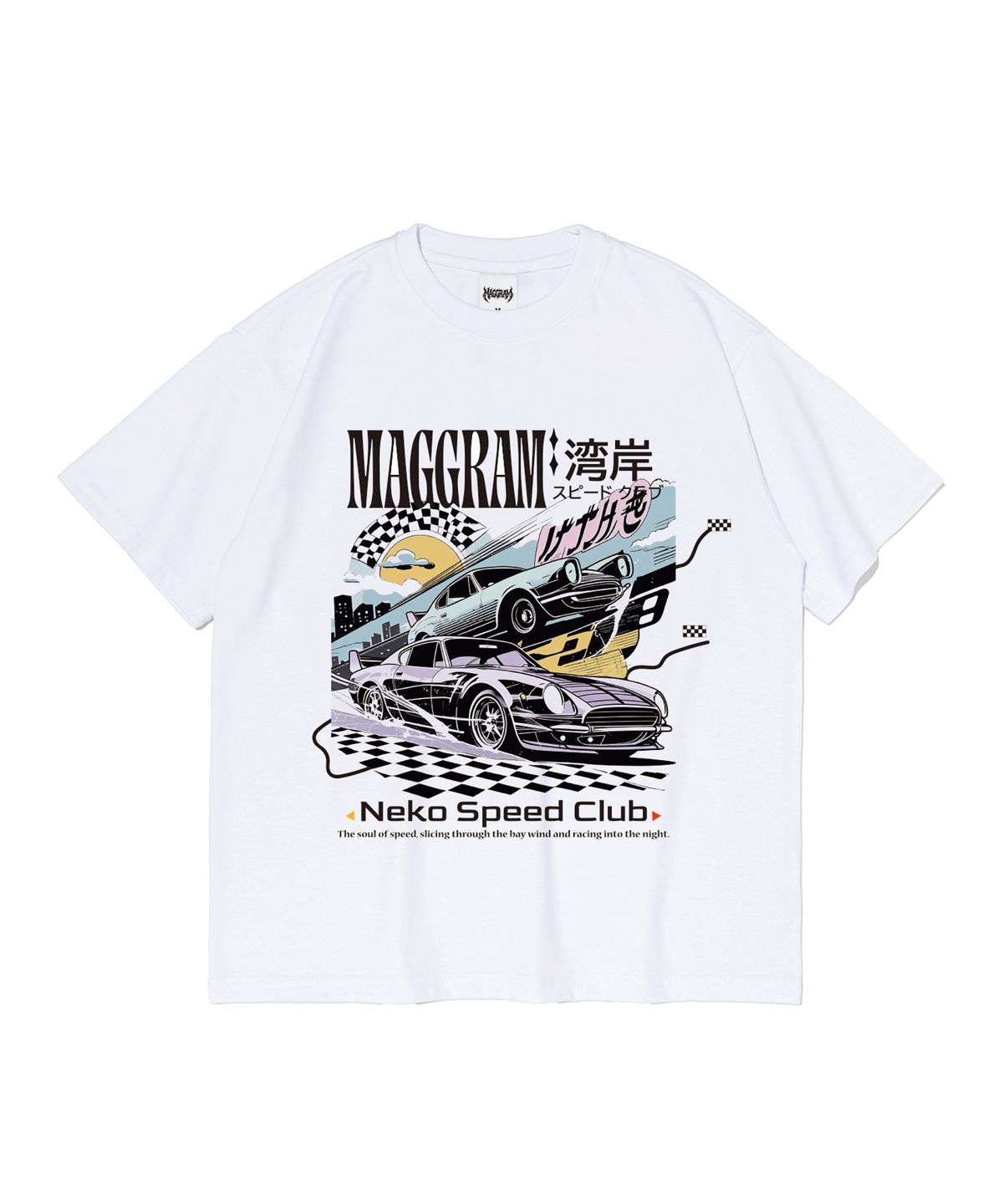 엠에이지그램(MAGGRAM) (박스티) MAGGRAM 스피드 클럽 반팔 티셔츠 (화이트)