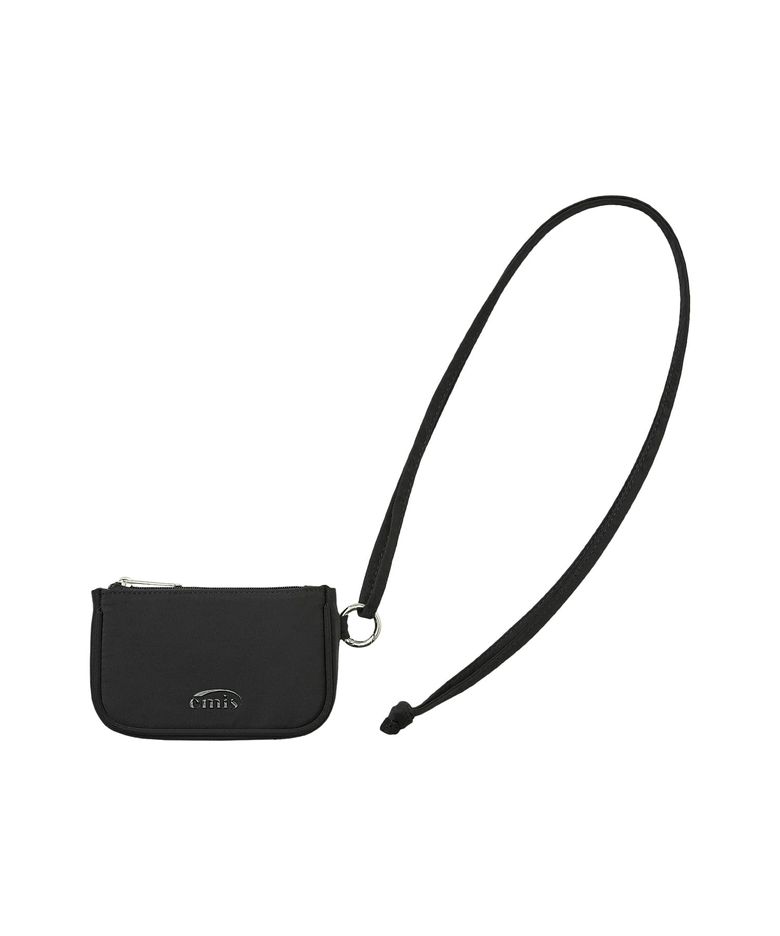 TONAL ZIP CARD HOLDER-BLACK