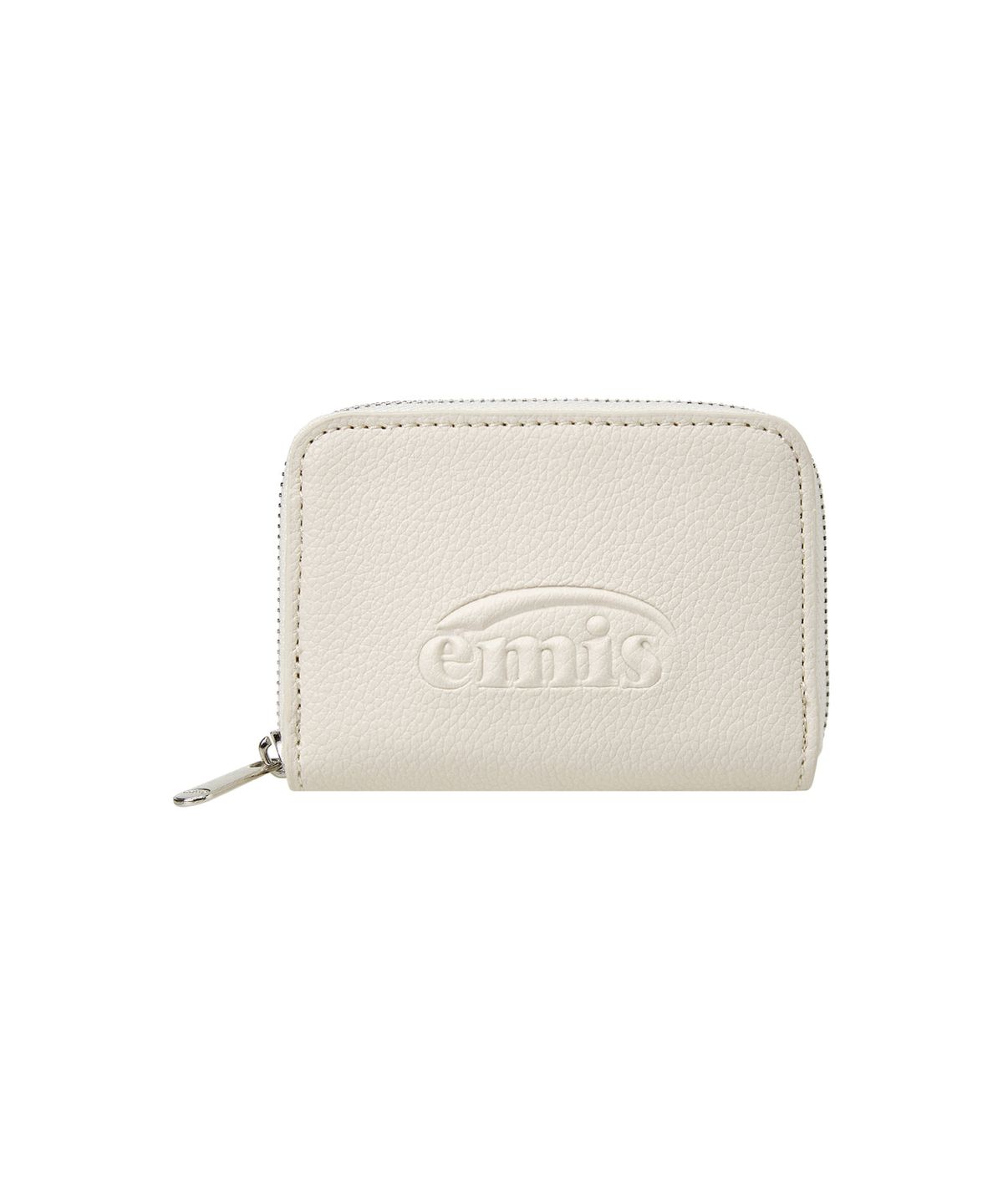 이미스(EMIS) GRAIN LOGO ZIP WALLET-IVORY
