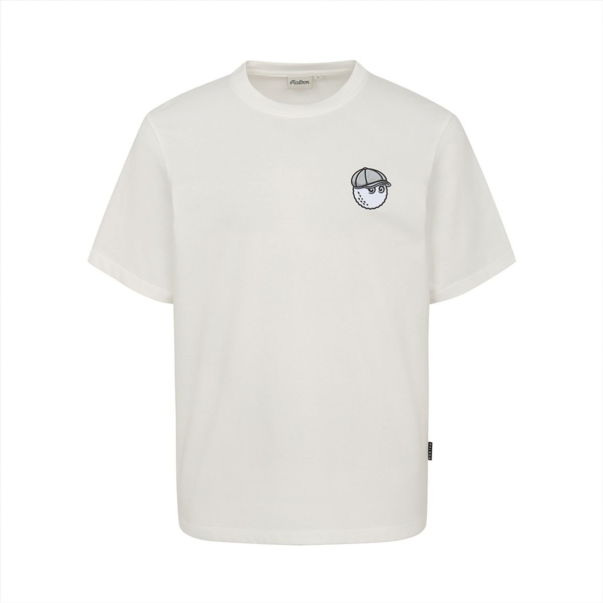 말본 골프(MALBON GOLF) 버킷 아이언웍스 유니 라운드 티셔츠 OFF WHITE
