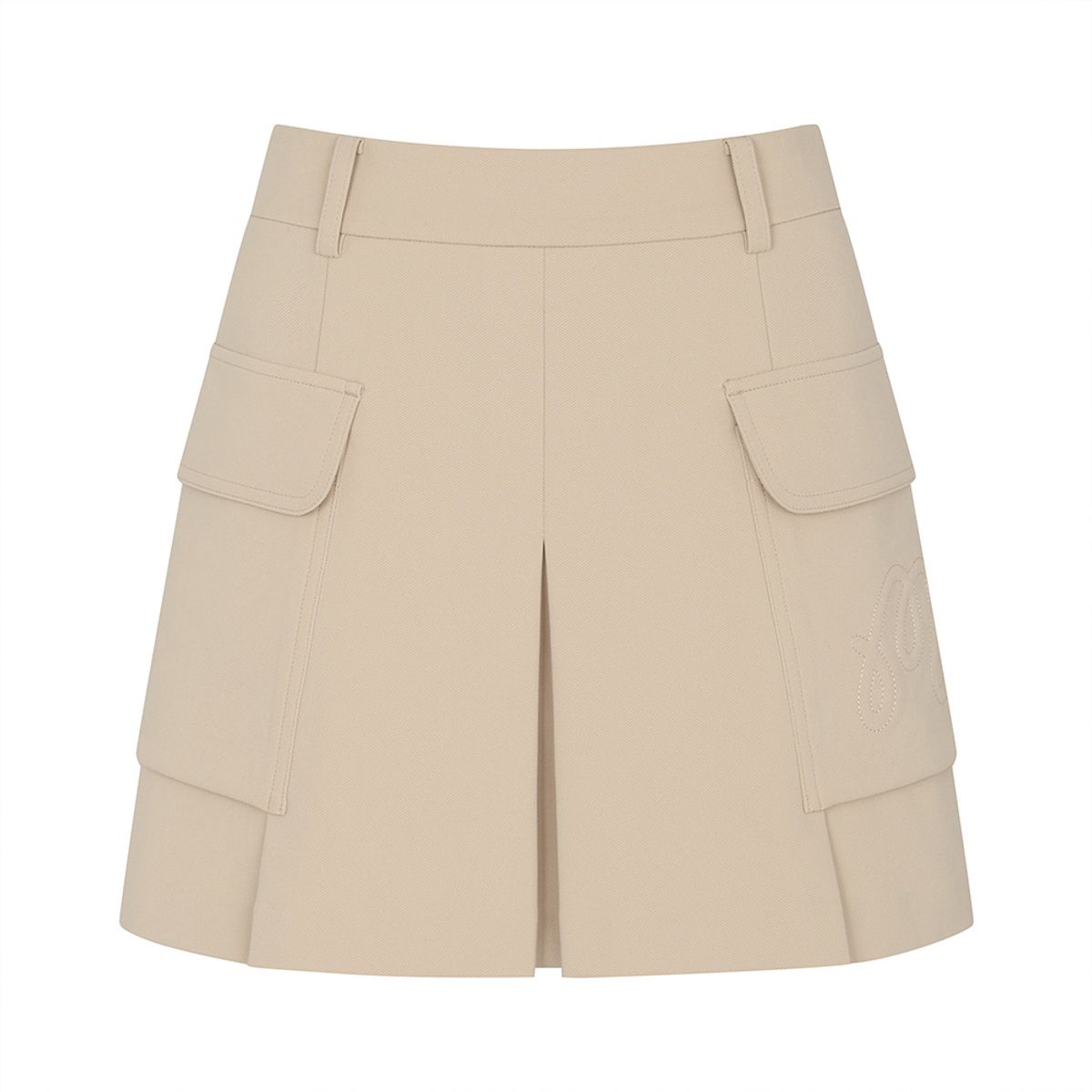 말본 골프(MALBON GOLF) 스티치 포인트 포켓 변형 스커트 BEIGE (WOMAN)