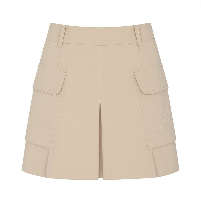 스티치 포인트 포켓 변형 스커트 BEIGE (WOMAN)