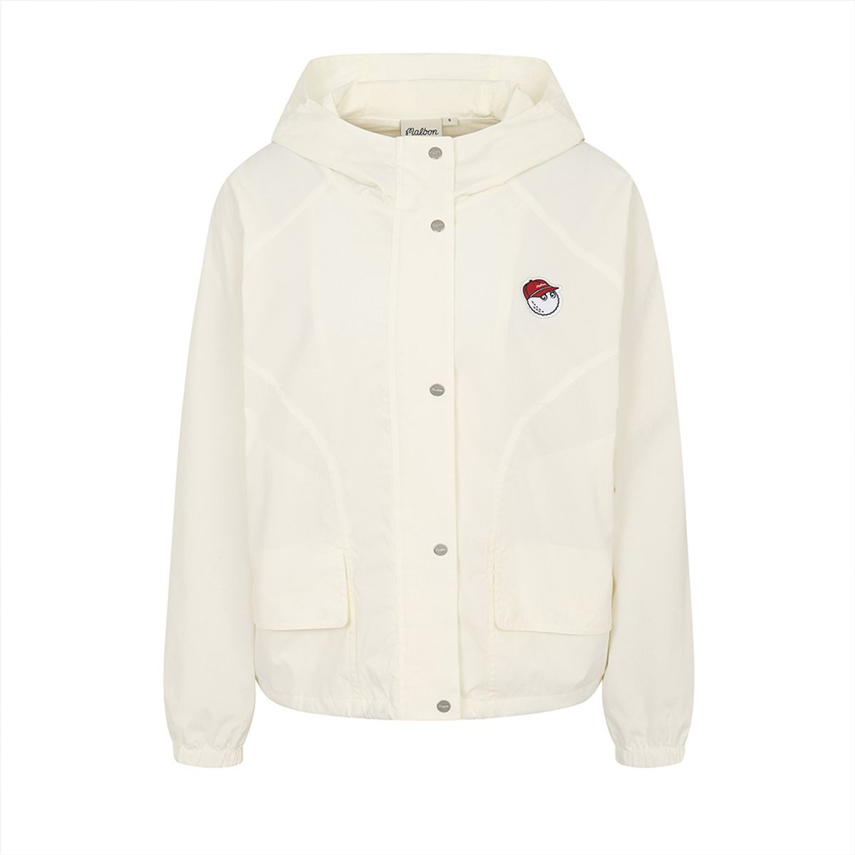 말본 골프(MALBON GOLF) 여성 메쉬 안감 후드 자켓 OFF WHITE (WOMAN)