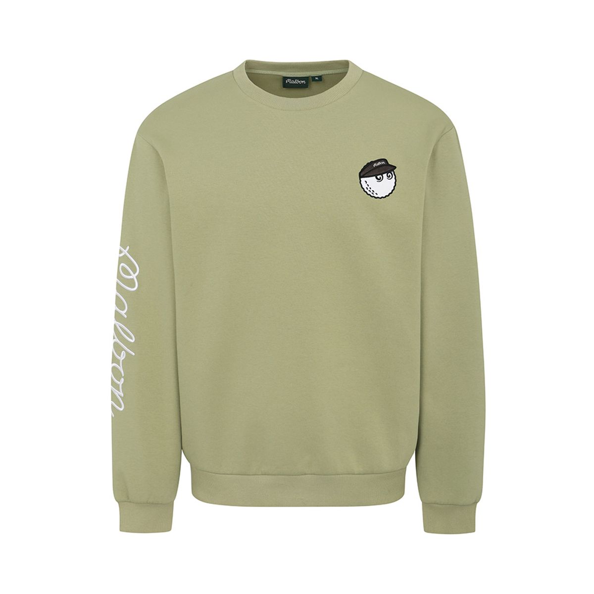 말본 골프(MALBON GOLF) 버킷 베이직 유니 라운드 맨투맨 LIGHT KHAKI