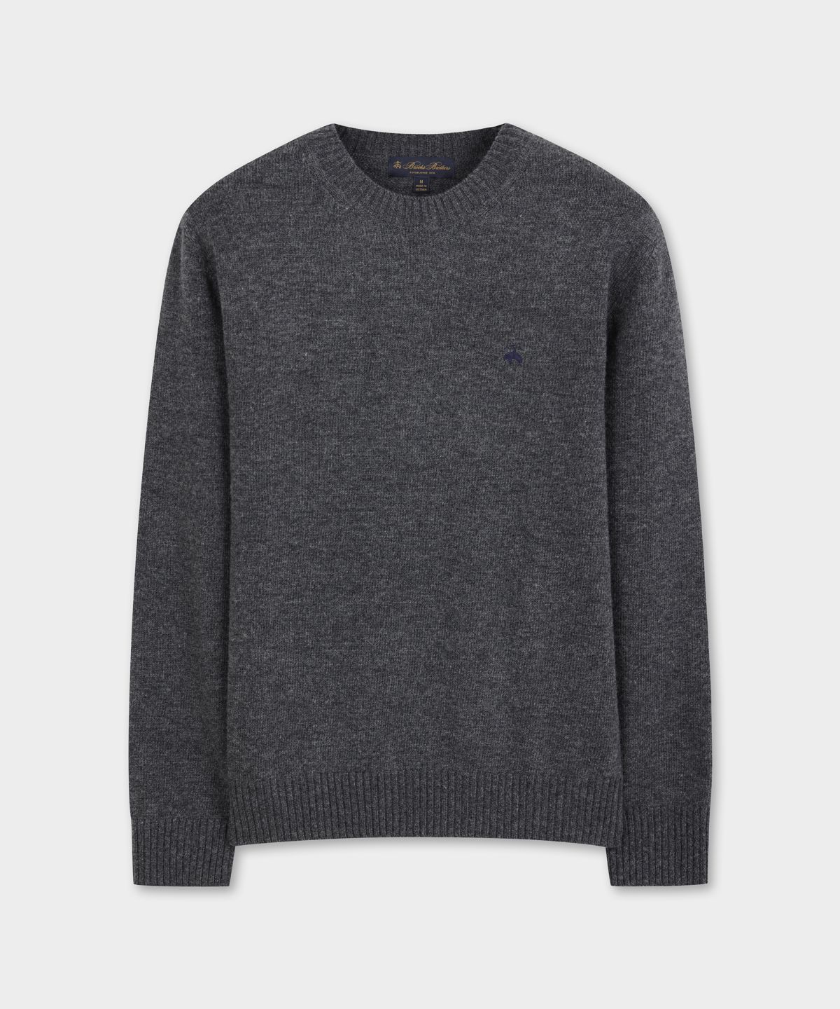 브룩스 브라더스(BROOKS BROTHERS) 울 솔리드 스웨터 (차콜) (BBWRMOG402)