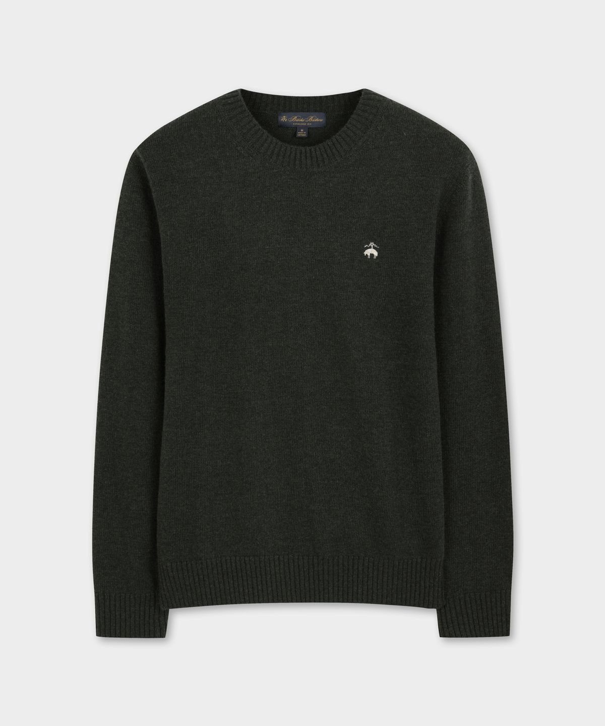 브룩스 브라더스(BROOKS BROTHERS) 울 솔리드 스웨터 (다크그린) (BBWRMOG402)