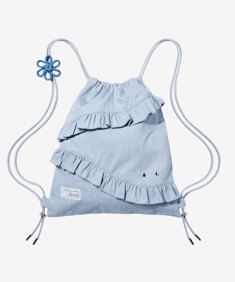 Flower Knot Ruffle Bag [Sky]
