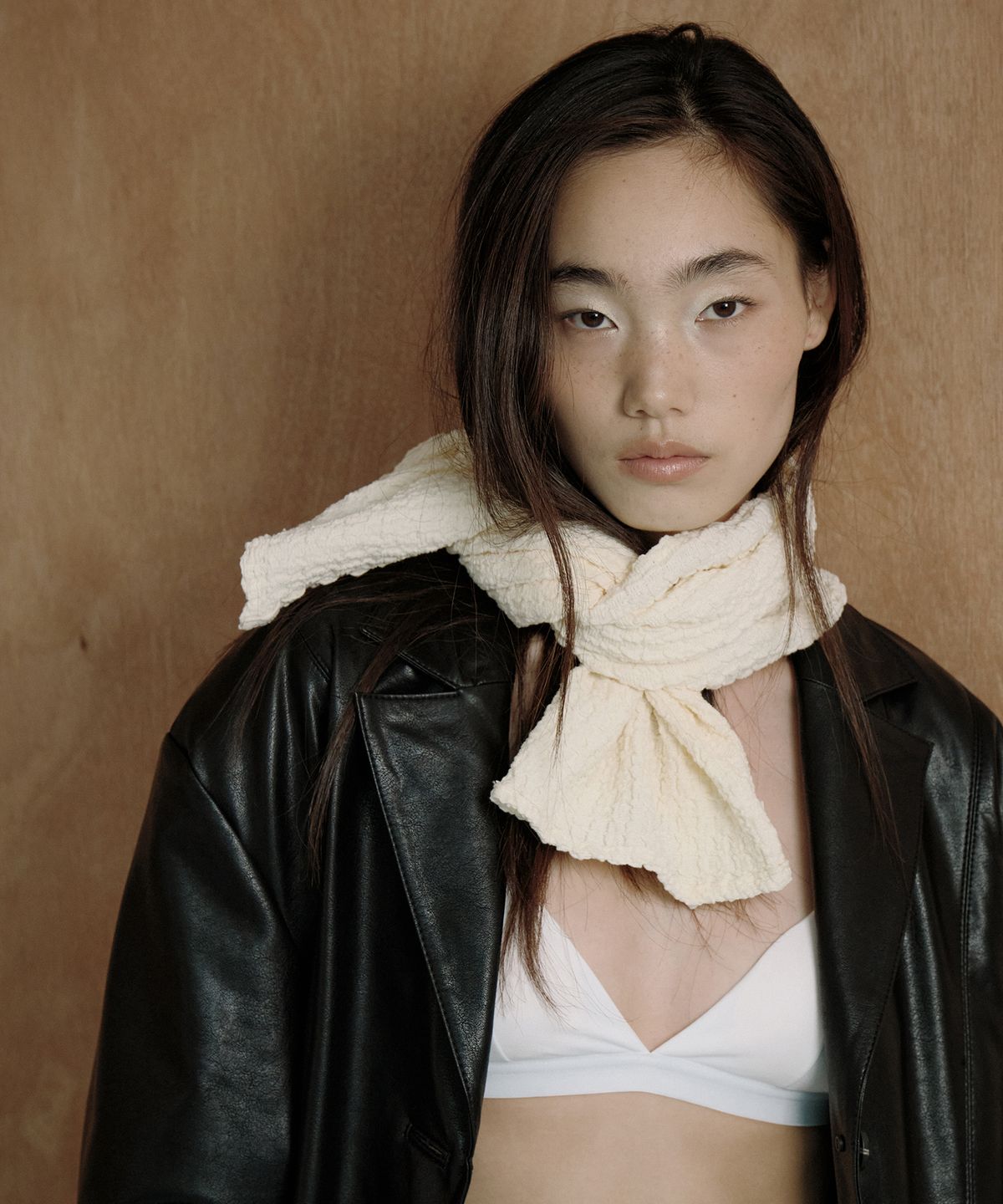 오드캐롤(ODDCAROL) Wrinkle Scarf_Cream