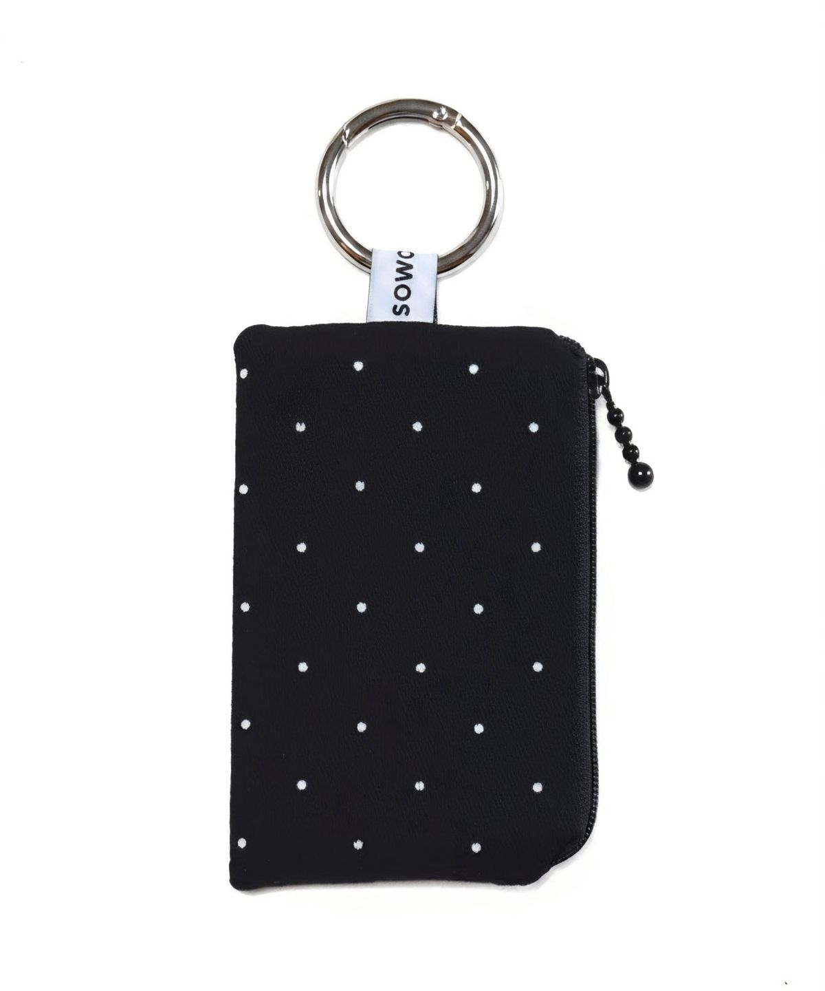 소월리안(SOWORLIAN) O-ring 지퍼카드파우치_Milky Dot Black