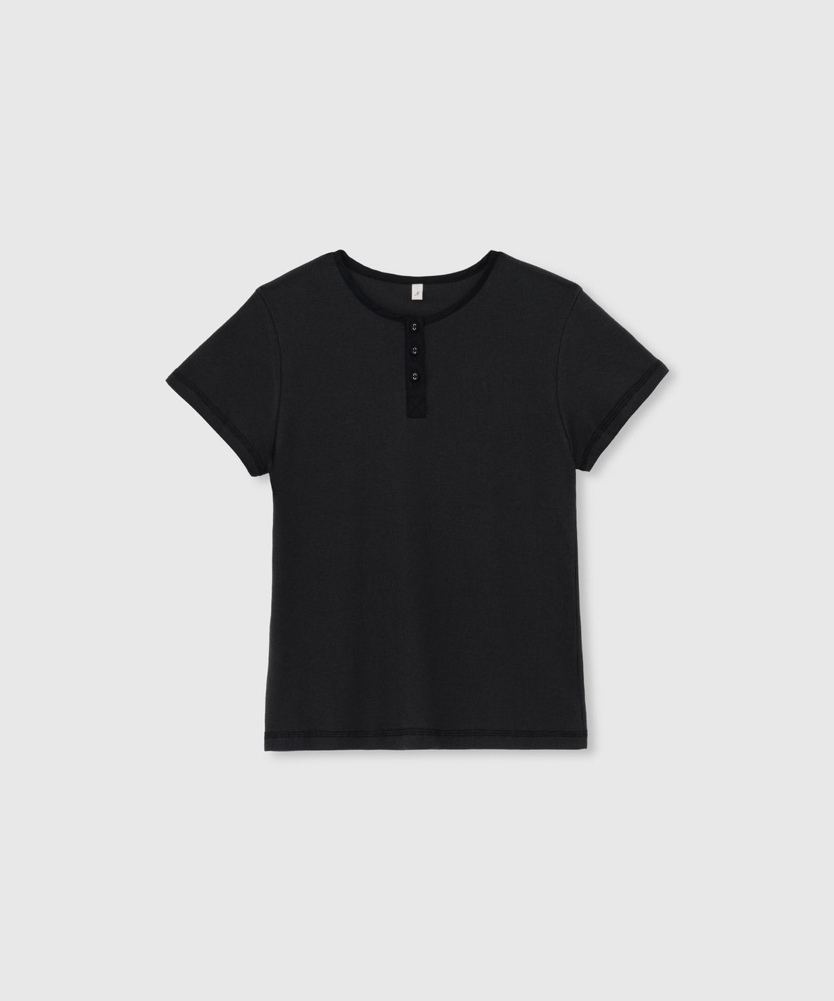 니히(NIEEH) Coast henley tee (Charcoal)