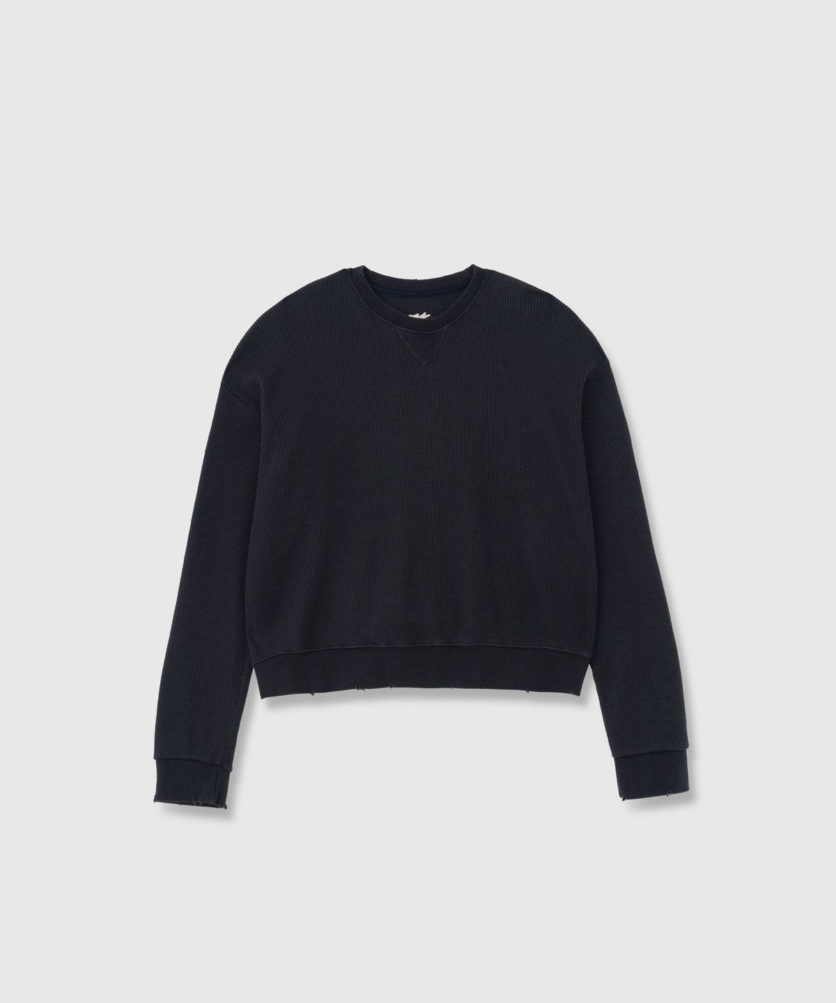니히(NIEEH) Vintage waffle sweatshirt (Charcoal)