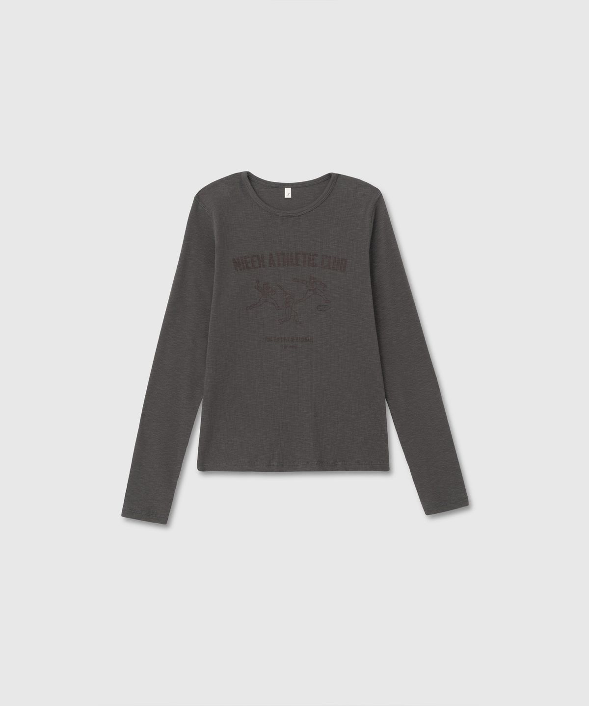 니히(NIEEH) Love baseball long sleeve (Charcoal)