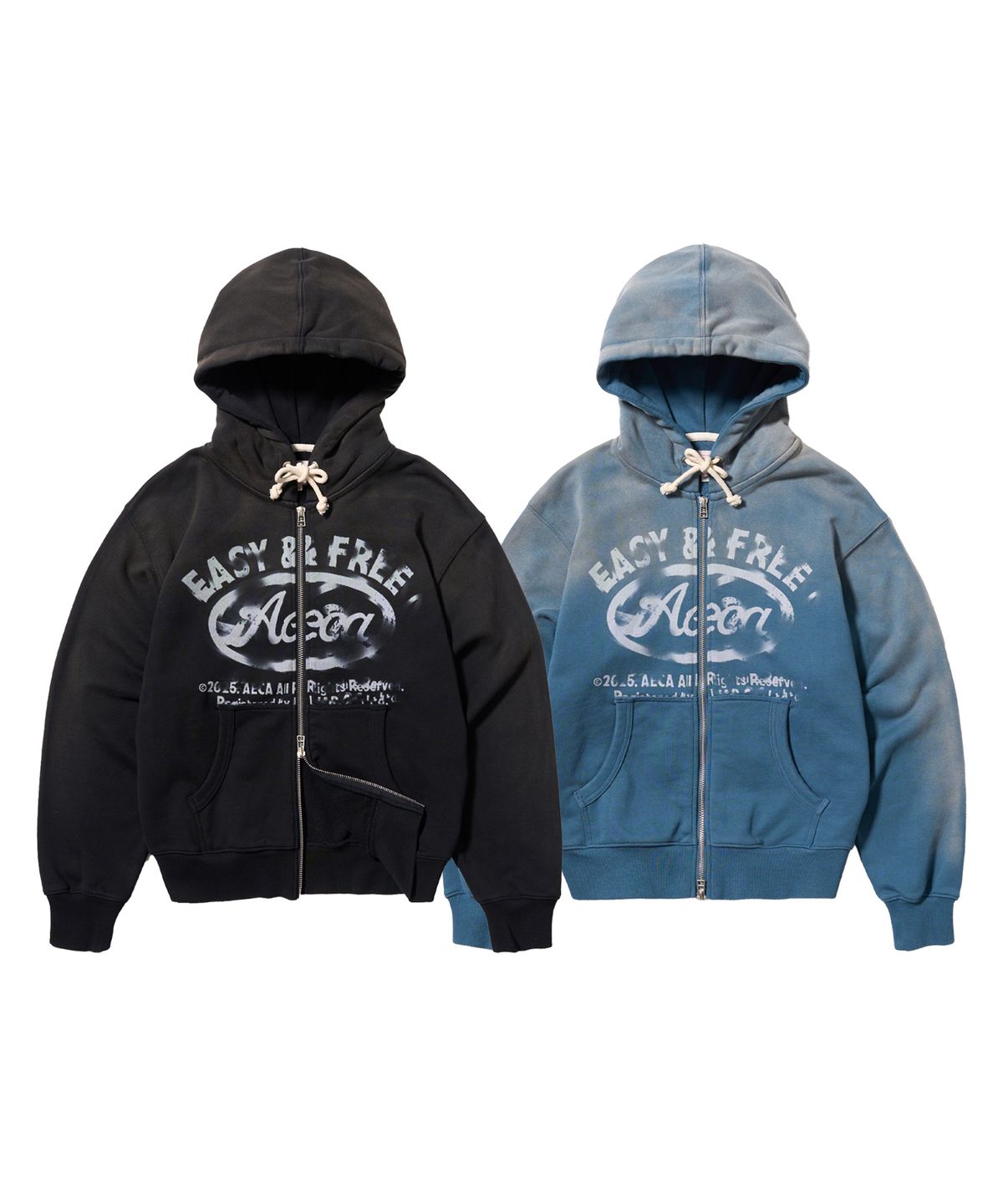 에이카화이트(AECA) AECA BLURRED ZIP UP (2color)