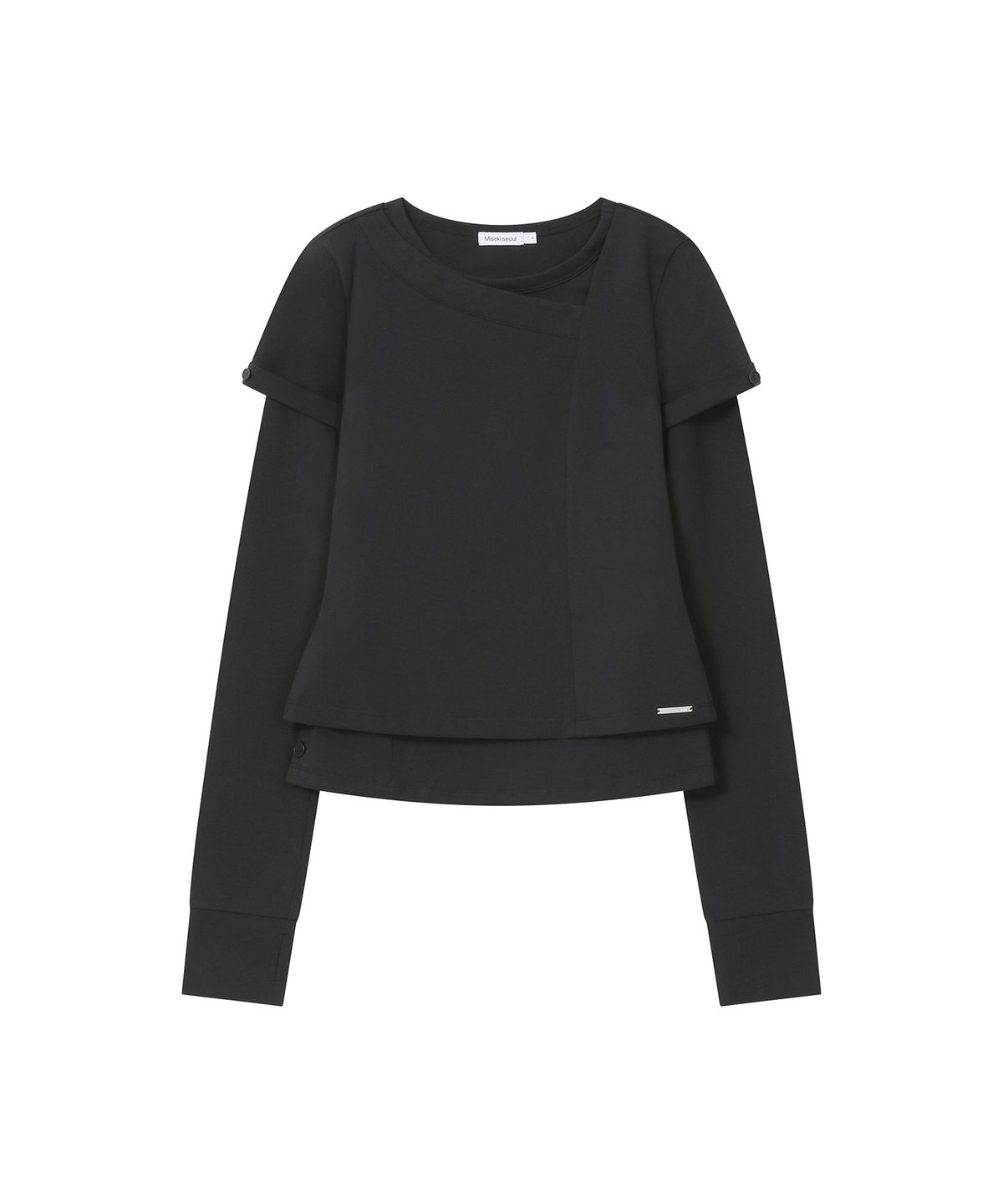 미세키서울(MISEKI SEOUL) Contrast layered long sleeve SET BLACK