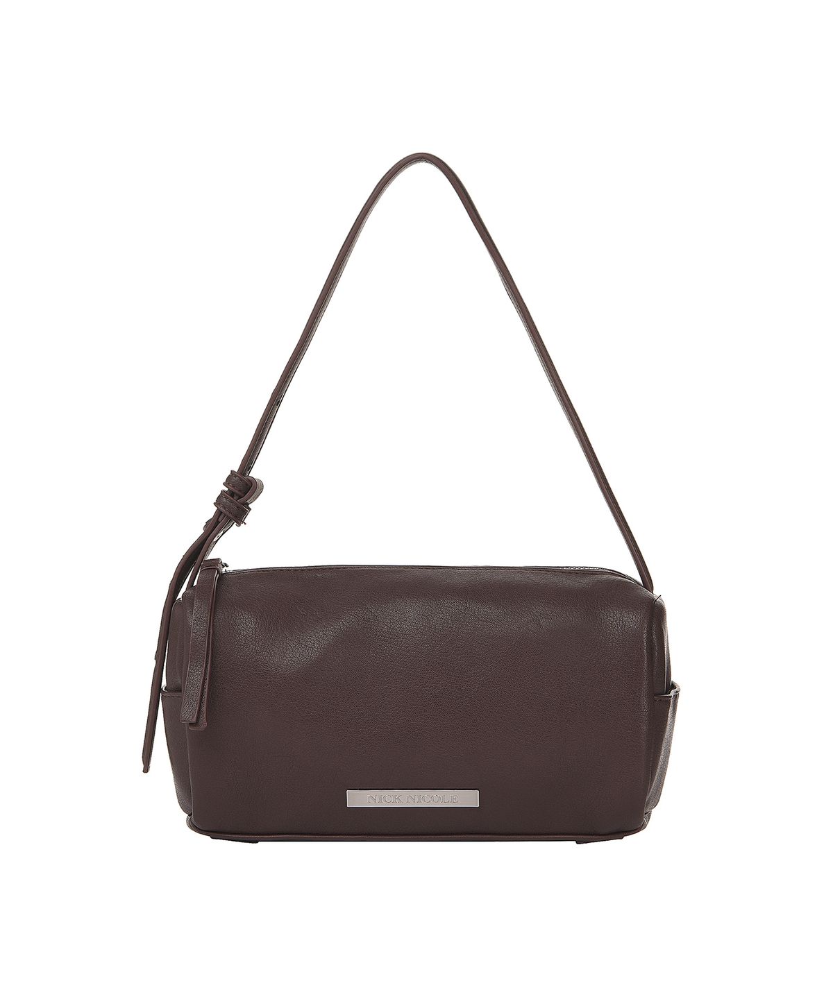 닉앤니콜(NICK&NICOLE) EMBOSSED METAL MINI BAG_BROWN