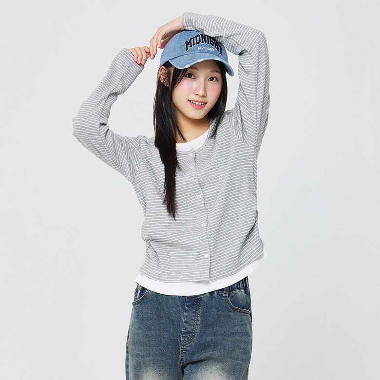 스트라이프가디건티(26F3459)