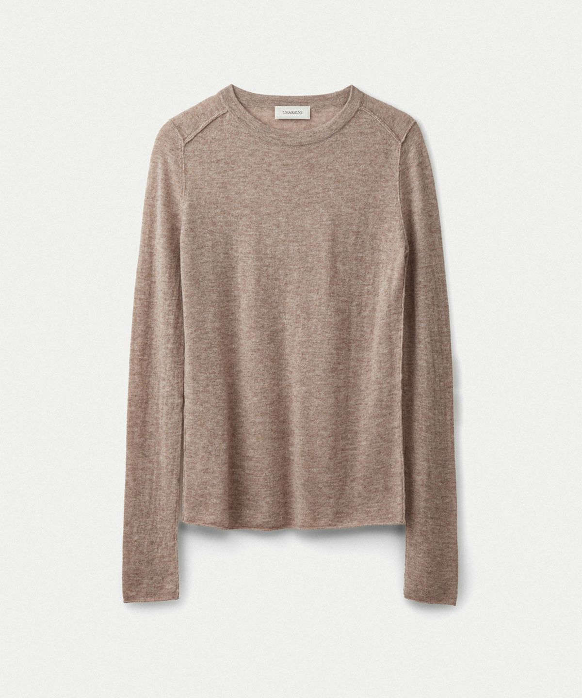 우마뭉(UMARMUNG) Weightless wool cashmere fitted pullover_Oatmeal