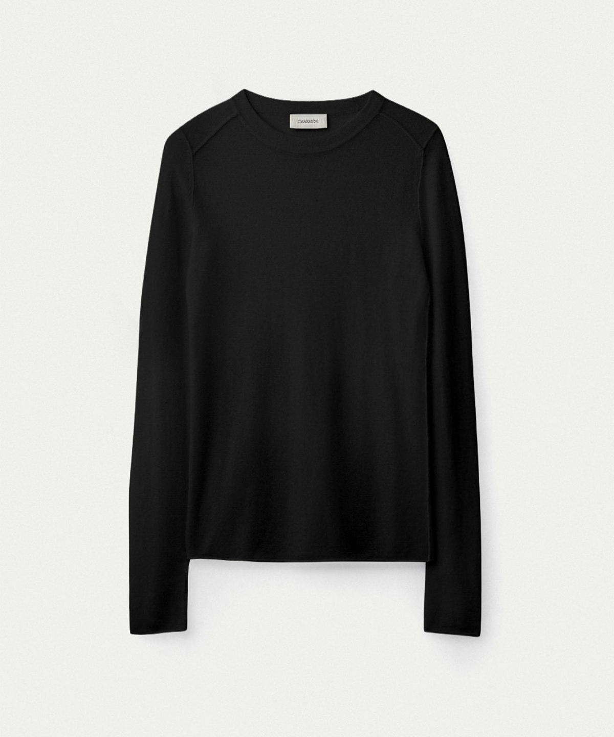 우마뭉(UMARMUNG) Weightless wool cashmere fitted pullover_Black