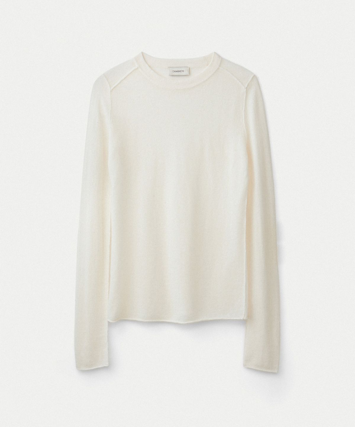 우마뭉(UMARMUNG) Weightless wool cashmere fitted pullover_Ivory