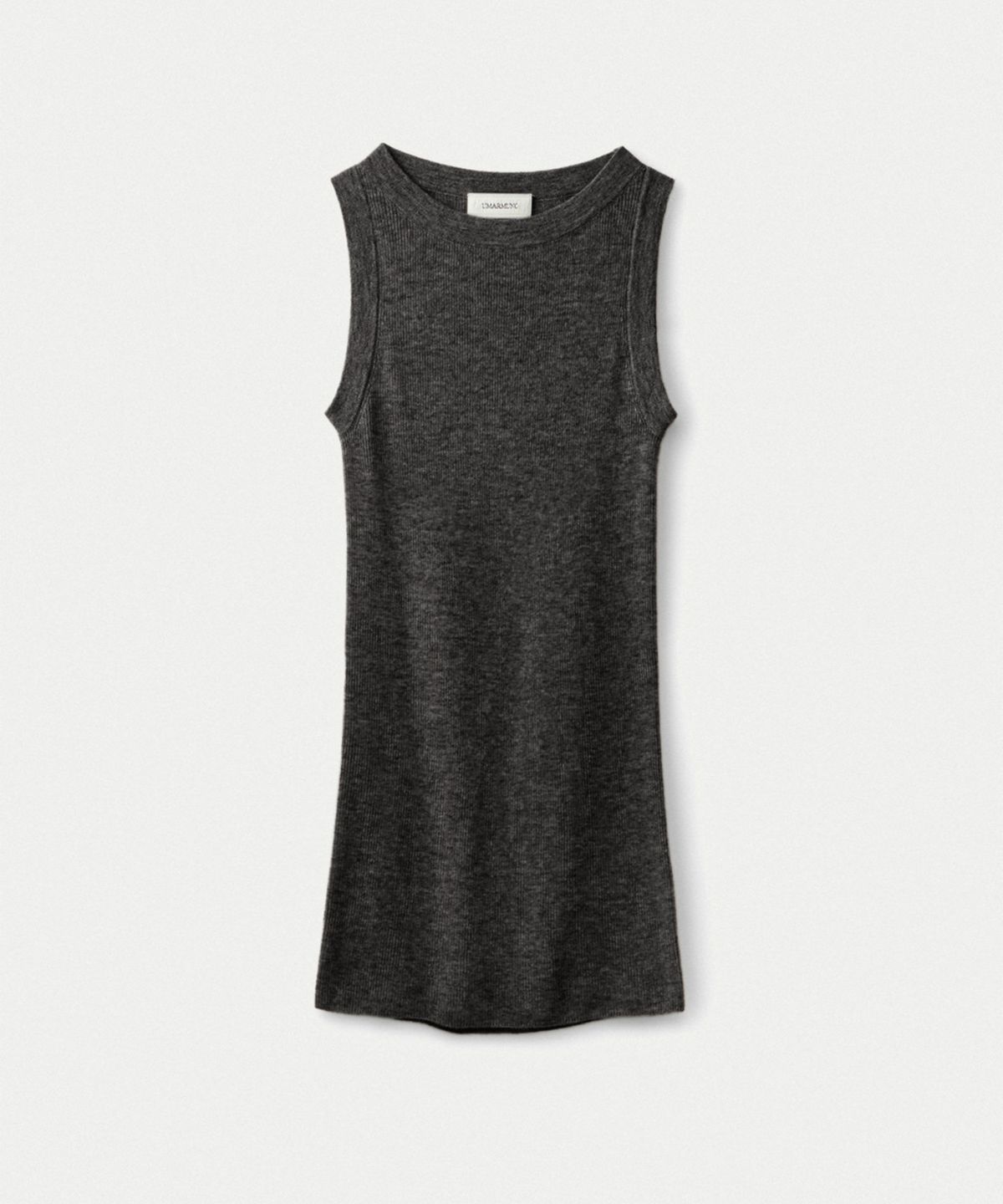 우마뭉(UMARMUNG) Weightless wool cashmere sleeveless top_Charcoal