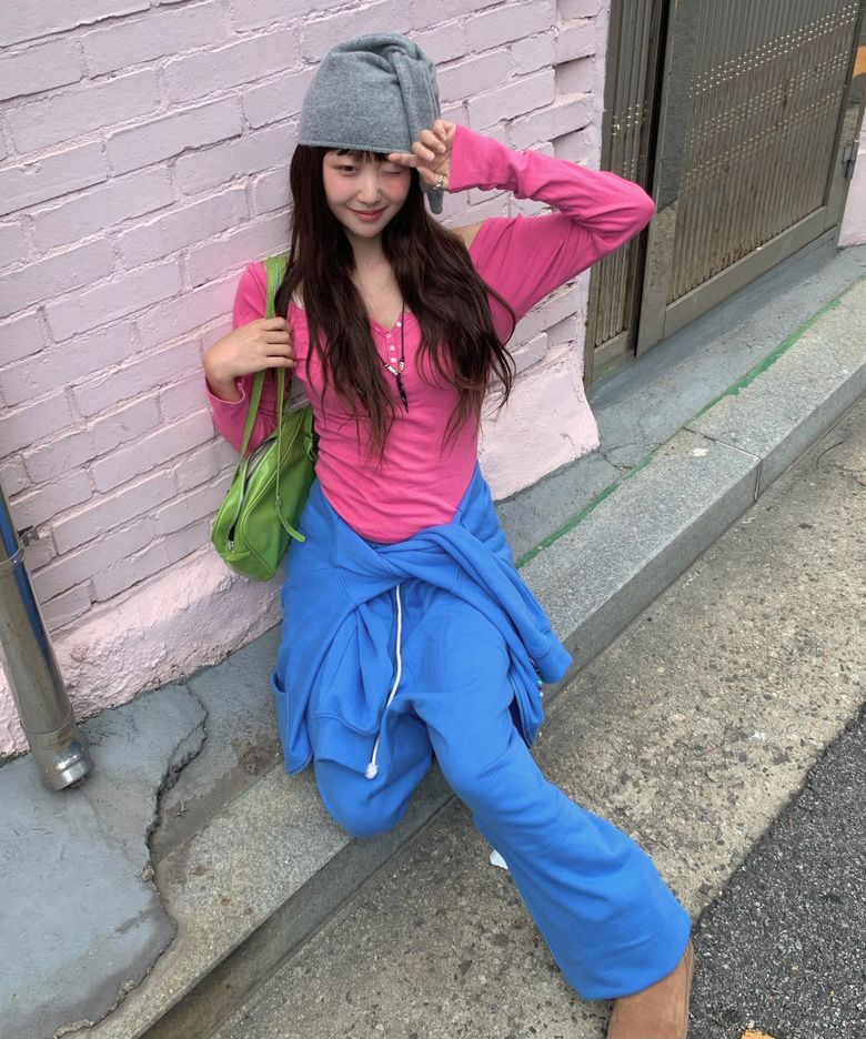 [이태양 PICK] Macaroon Sweat Pants_Blue Soda