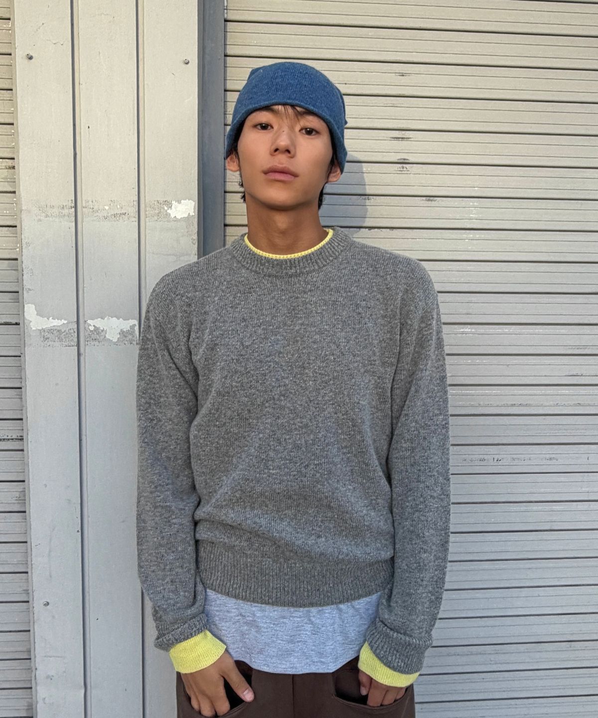 키코지(KIKOZY) Double Layered Round Knit_Grey