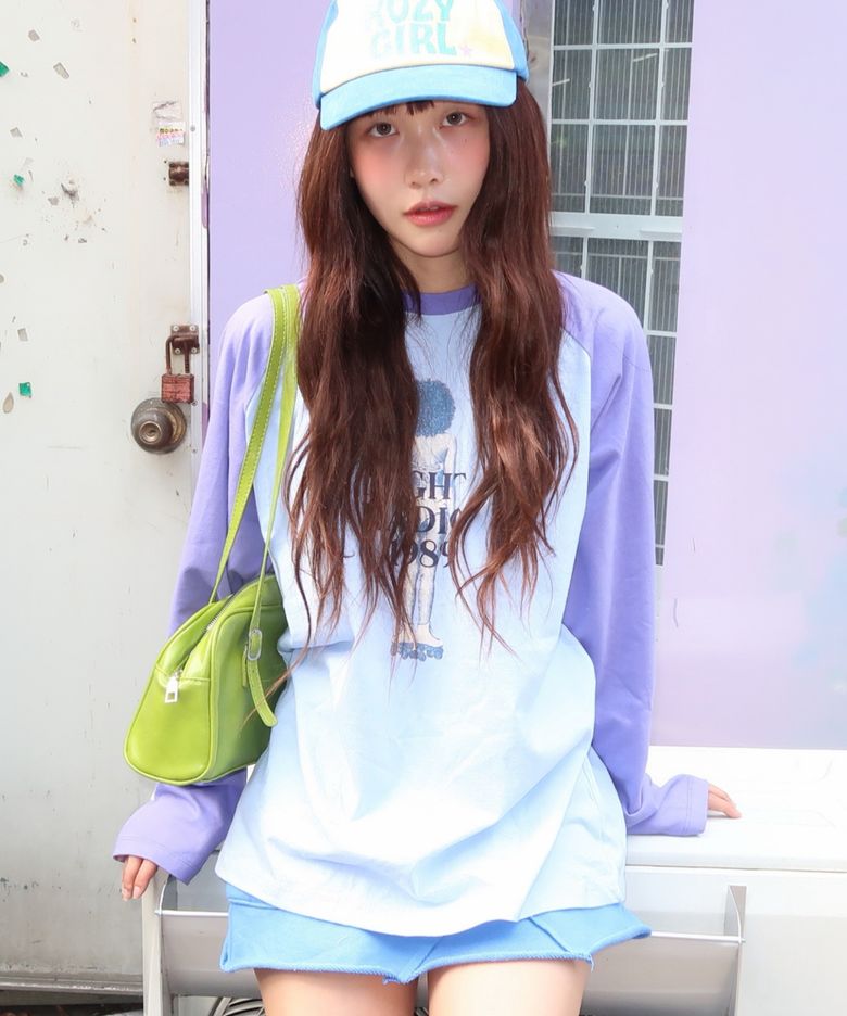 [이태양 PICK] Night Radio Raglan T-shirt_Purple