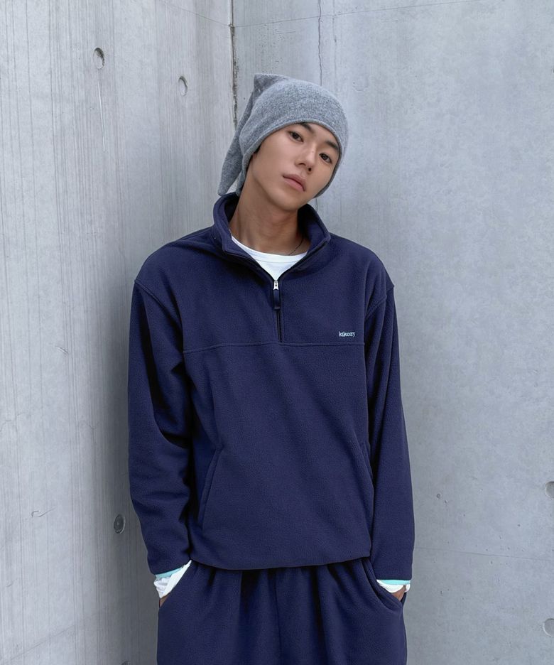 [이태양 PICK] Fleece Half Zip Up_Navy
