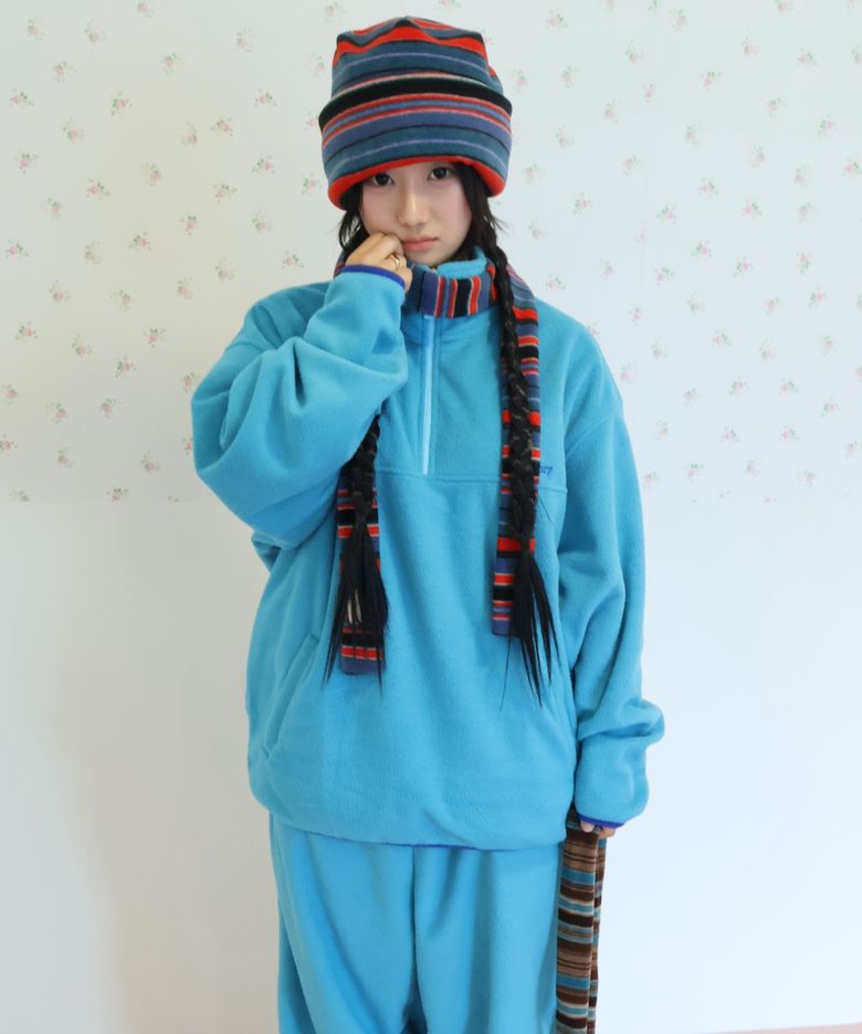 [이태양 PICK] Fleece Half Zip Up_Sky Blue