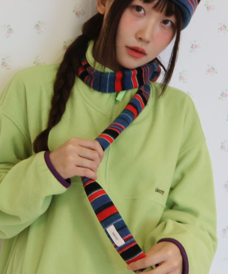 [이태양 PICK] Stripe Fleece Muffler_Red
