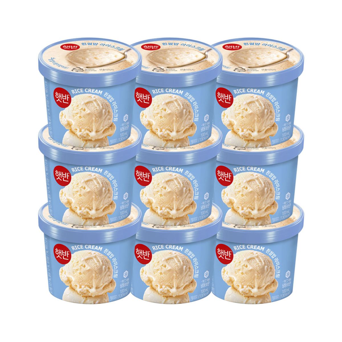CJ제일제당(CJCHEILJEDANG) 햇반 흰쌀밥 라이스크림 100ml x9개