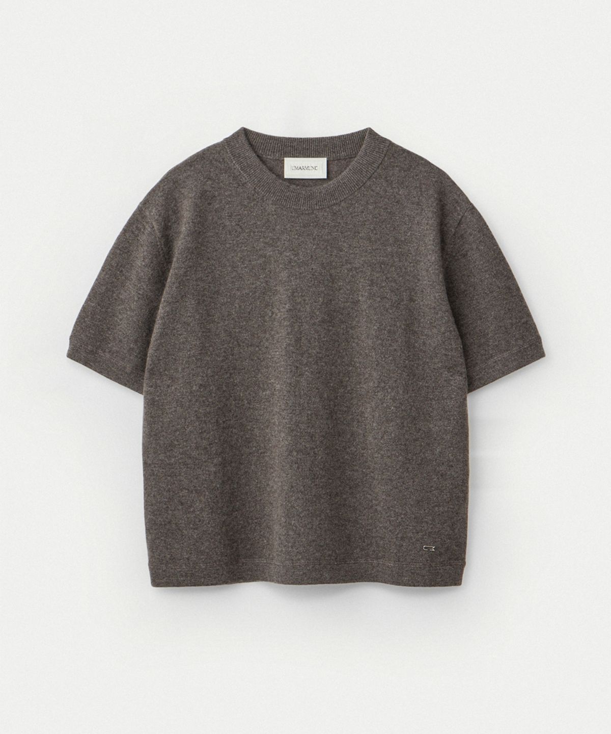 우마뭉(UMARMUNG) Wool cashmere half sleeve pullover_Taupe