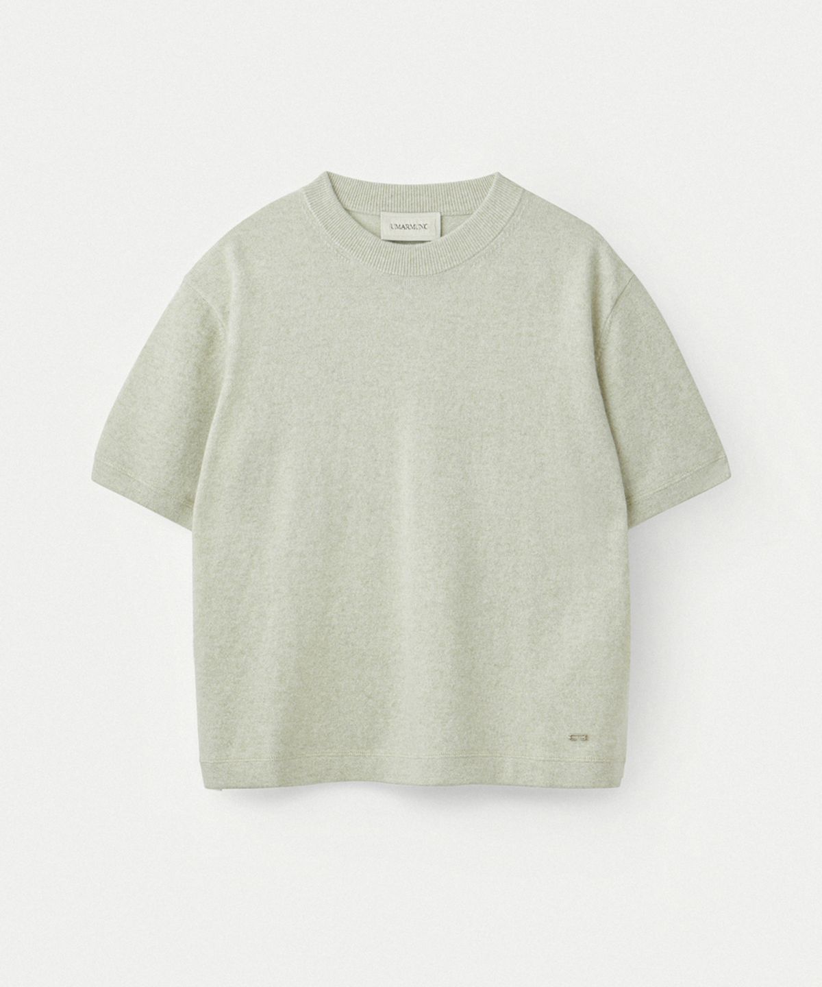 우마뭉(UMARMUNG) Wool cashmere half sleeve pullover_Mint