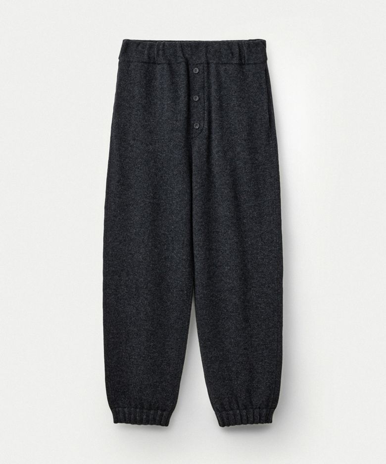 Wool cashmere jogger pant_Graphite