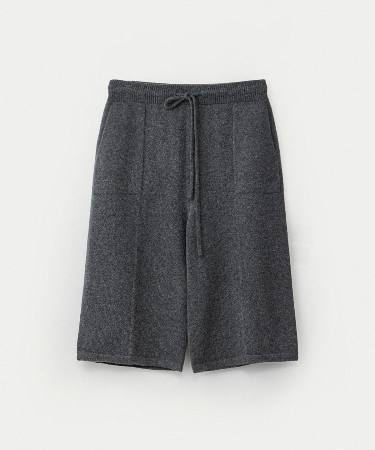 우마뭉(UMARMUNG) Super fine merino wholegarment bermuda pants_Heather grey