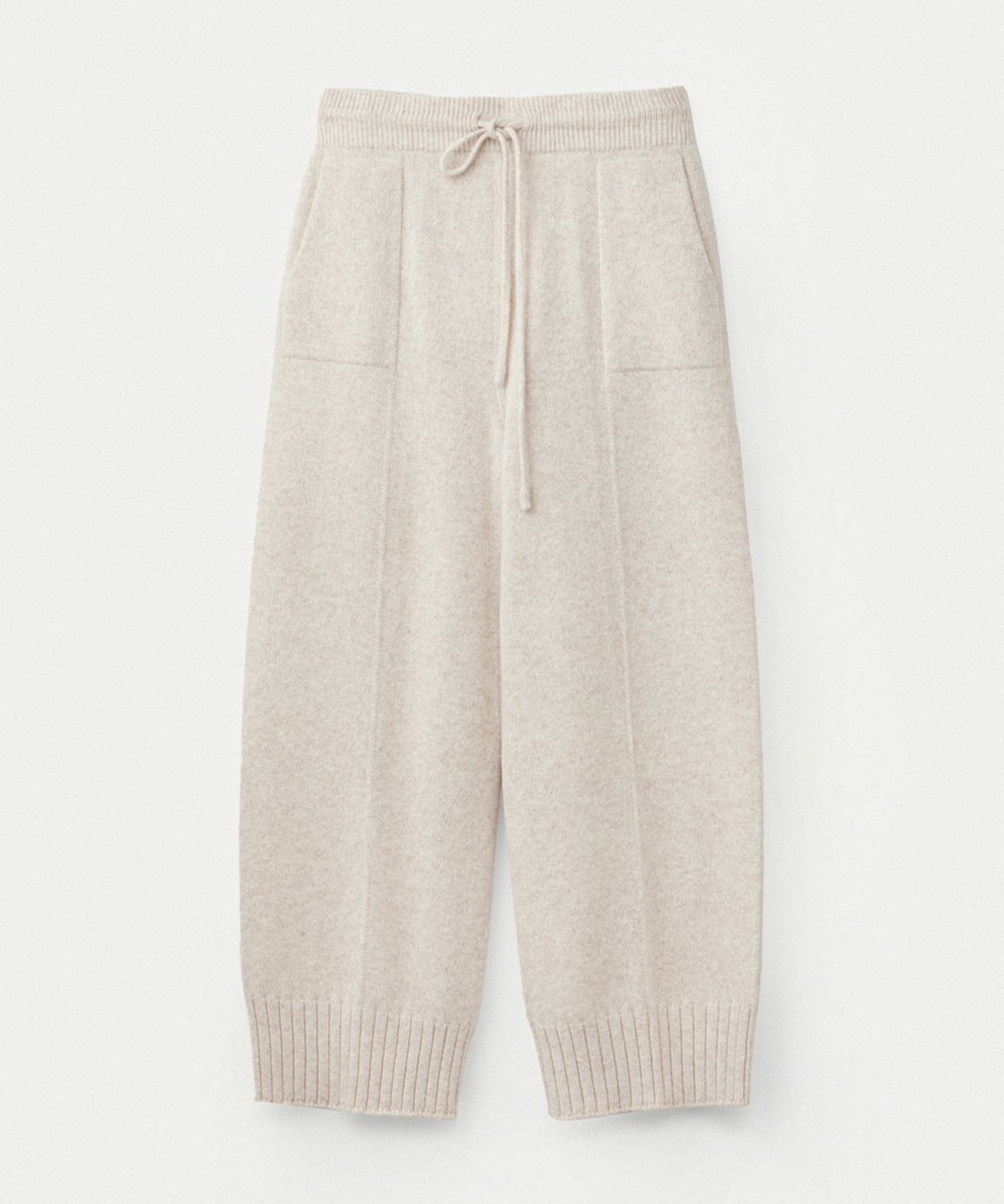 우마뭉(UMARMUNG) Super fine merino wholegarment pants_Oatmilk