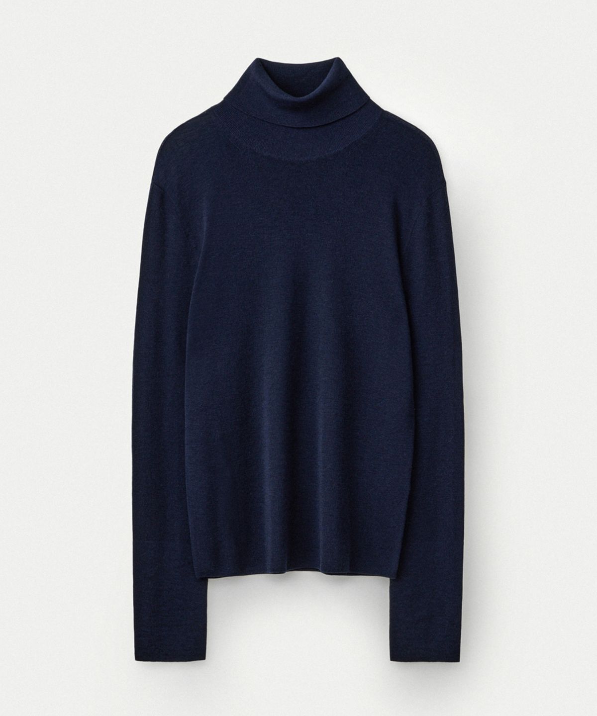 우마뭉(UMARMUNG) Weightless wool turtle neck pullover_Deep sea