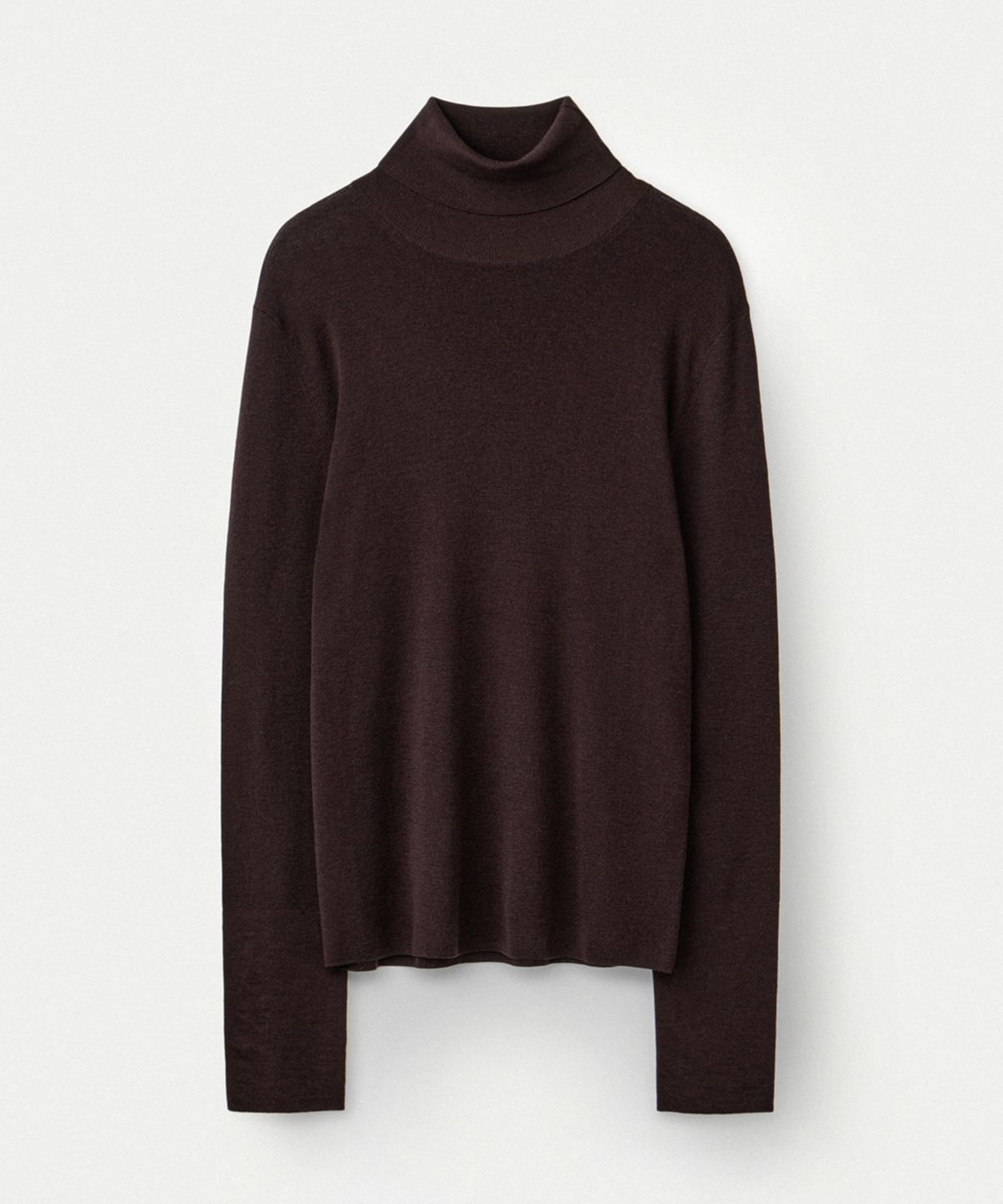 우마뭉(UMARMUNG) Weightless wool turtle neck pullover_Mahogany