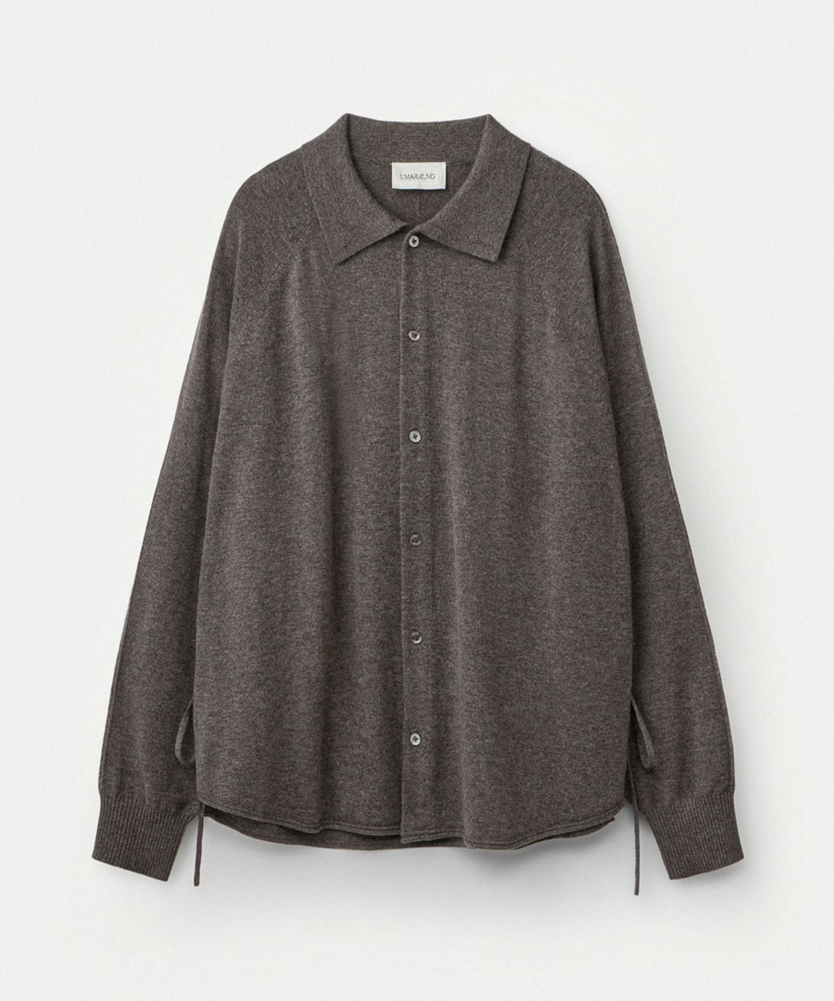 우마뭉(UMARMUNG) Wool cashmere convertible collar shirt_Taupe