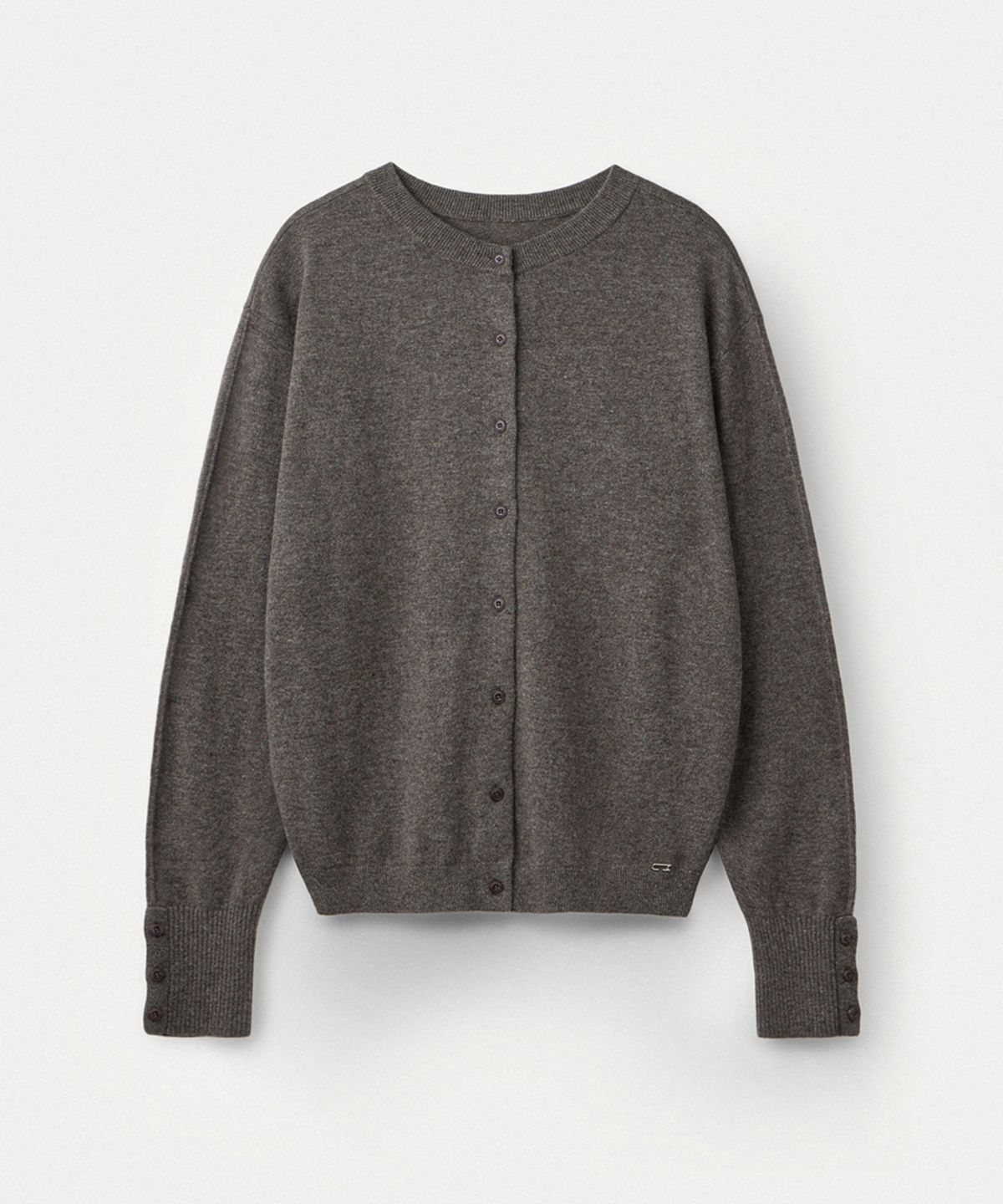 우마뭉(UMARMUNG) Wool cashmere two way cardigan_Taupe