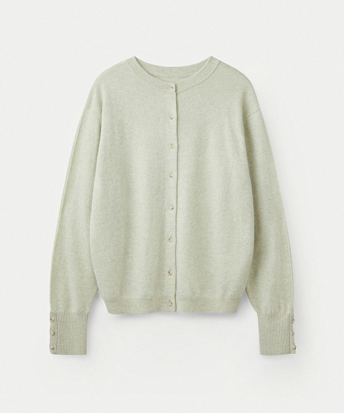 우마뭉(UMARMUNG) Wool cashmere two way cardigan_Mint