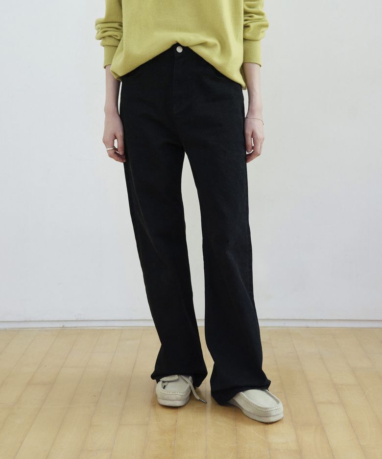 Cotton Stretch Bootcut Pants_BLACK