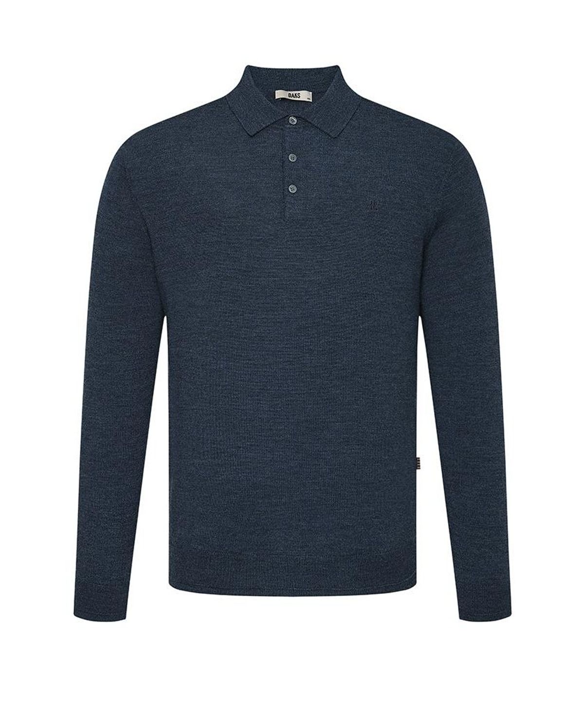 닥스셔츠(DAKS SHIRTS) 울100 카라니트 레귤러핏 블루_DLW3SWTL450B1