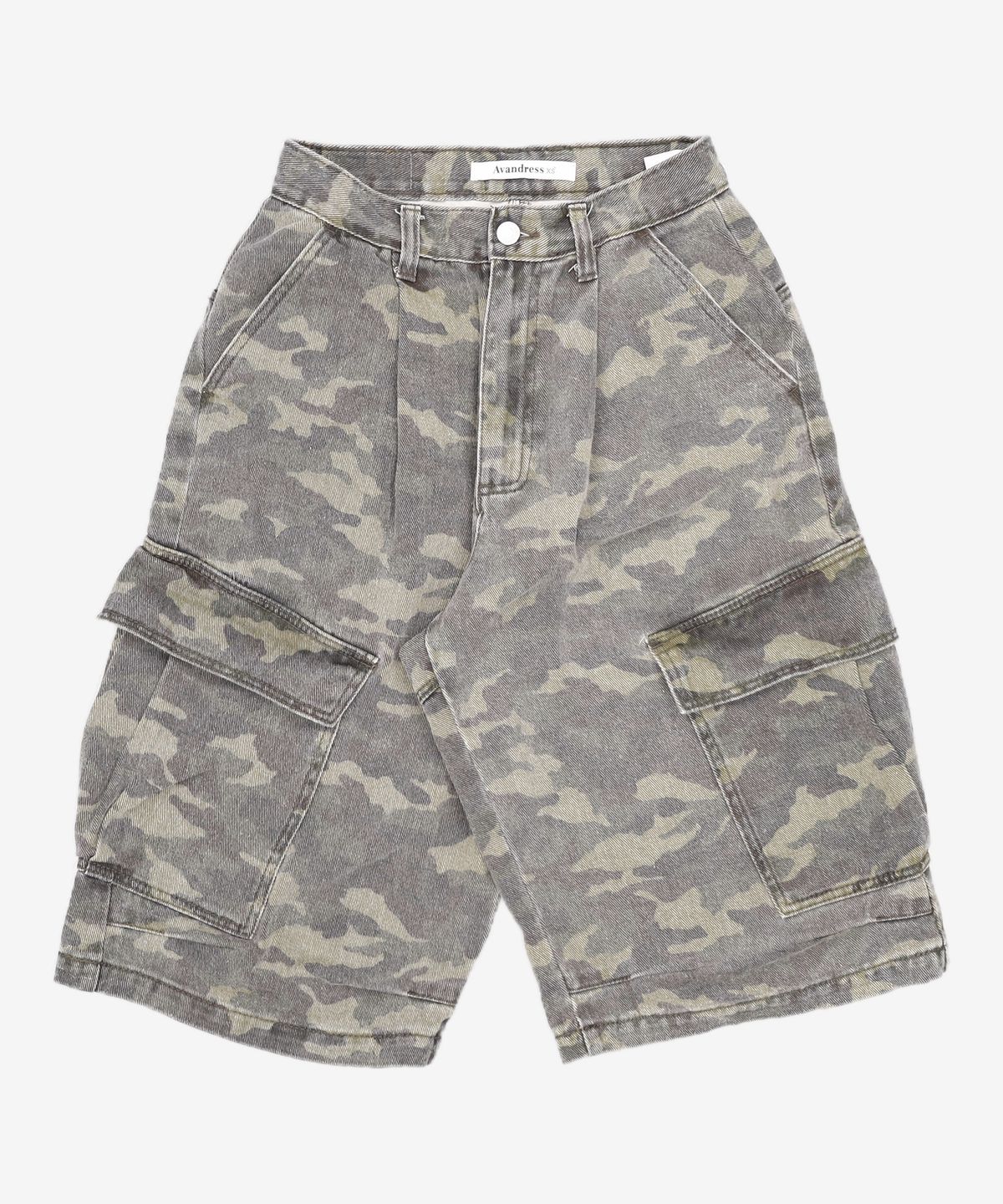 어반드레스(AVANDRESS) Side Big Denim Shorts CAMO XS