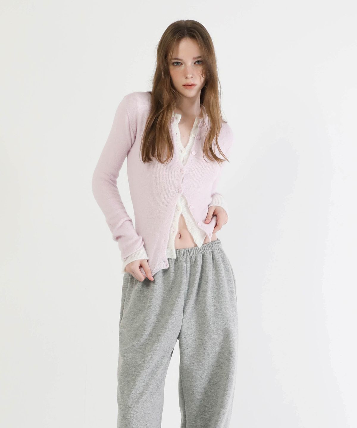 프로젝트 웨이브(PROJECT WAVE) Mohair Round Neck Cardigan (7color)
