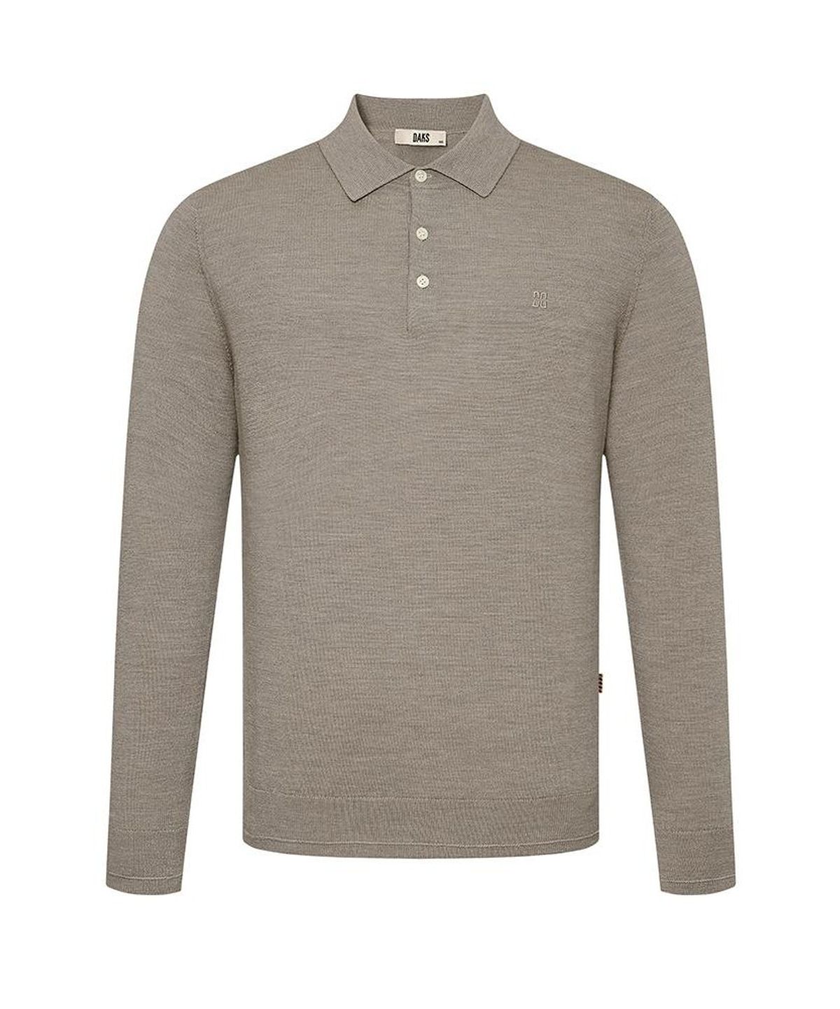 닥스셔츠(DAKS SHIRTS) 울100 카라니트 레귤러핏 베이지_DLW3SWTL450I1
